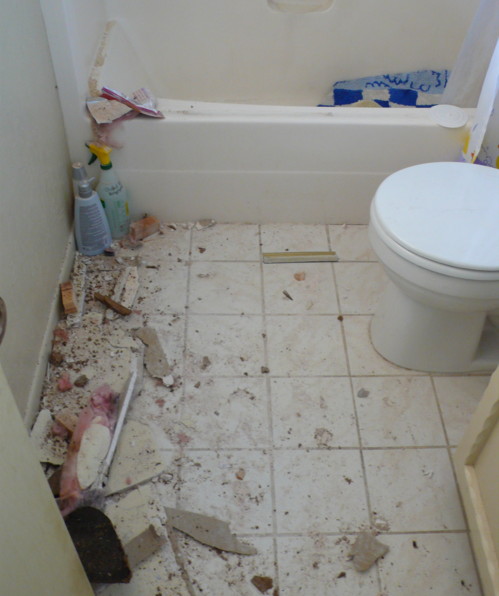 messy bathroom