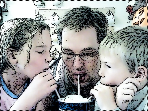 chilluns 'n me drinking