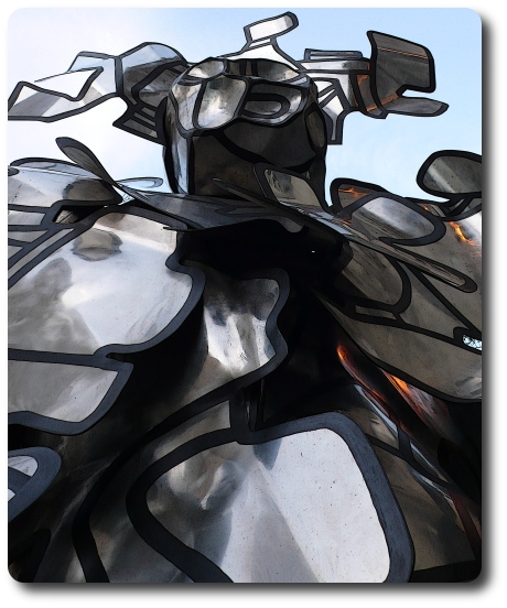 big metal man from the embarcadero